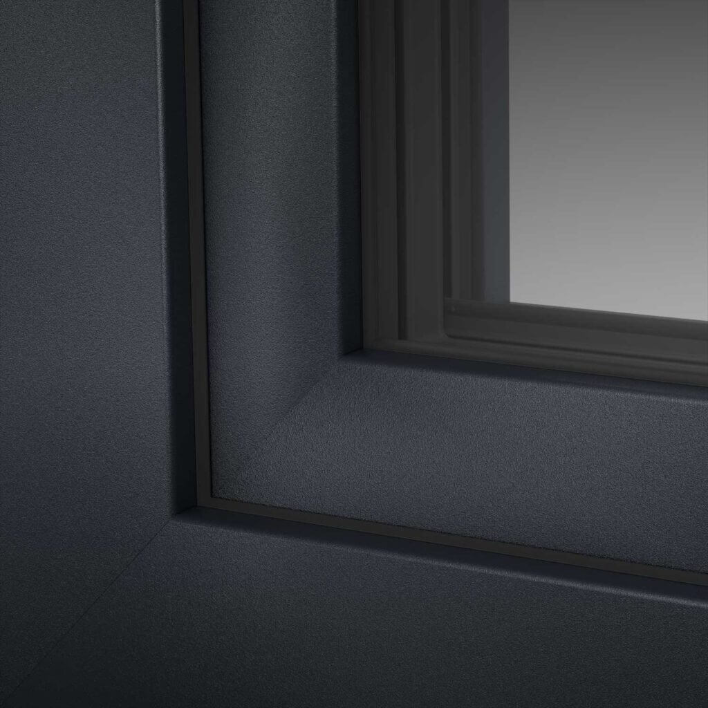 Fenster in glatter Farbe Anthrazitgrau