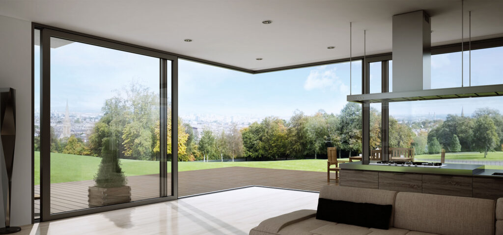 Terrassenlösung aus Aluminium, Patio HST 77.