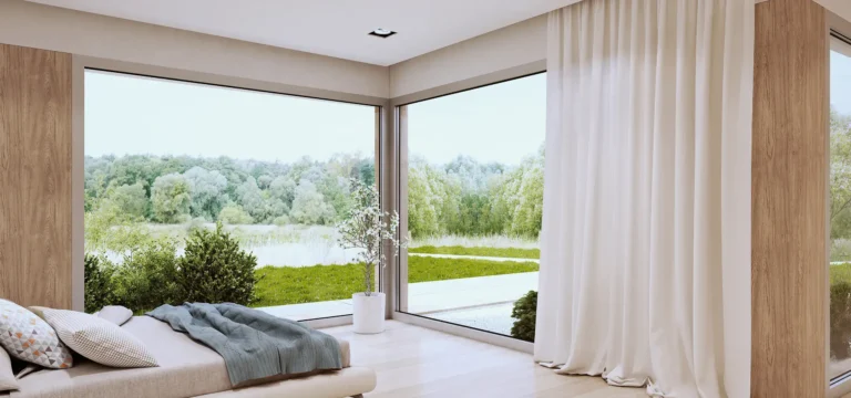Aluminiumfenster im Haus