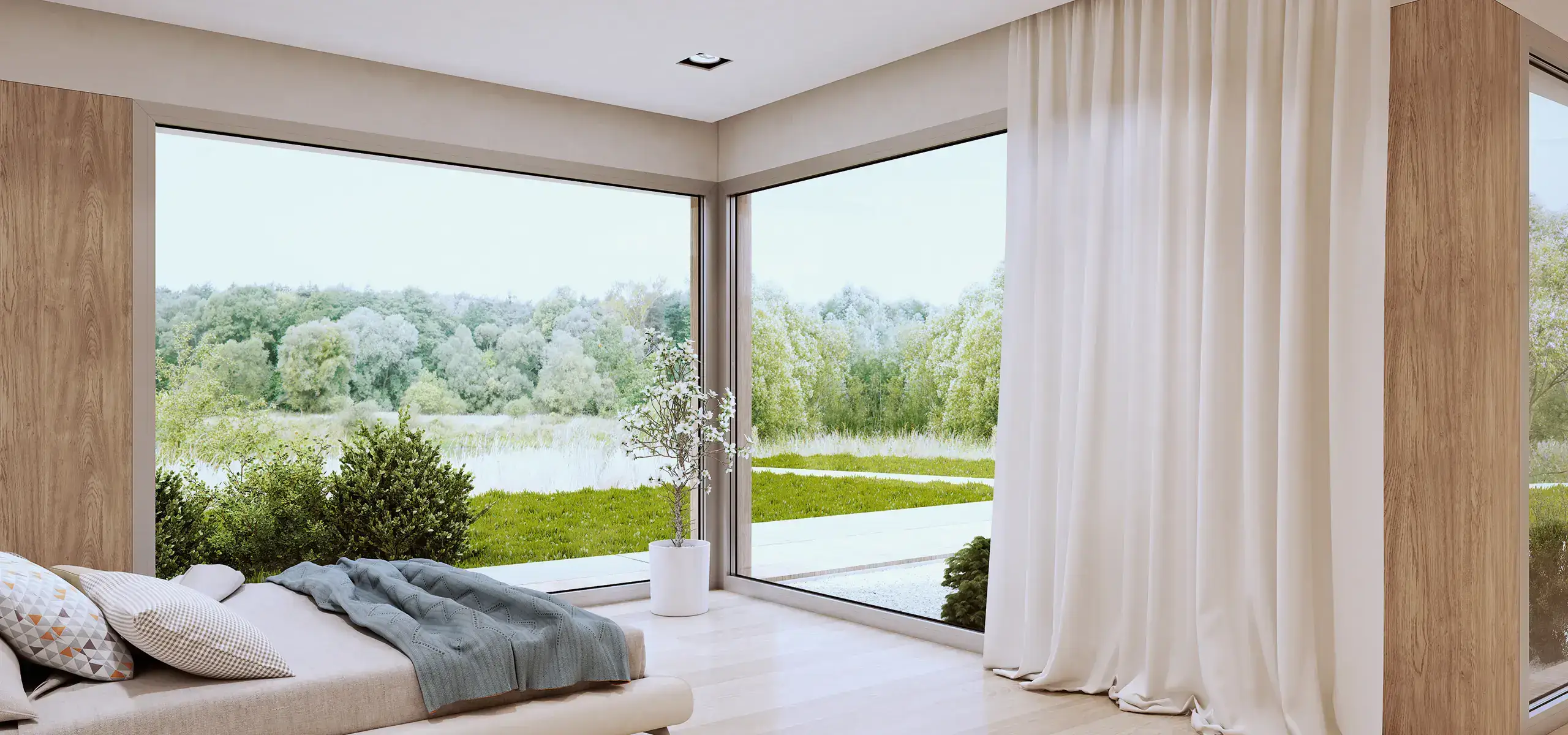 Aluminiumfenster im Haus