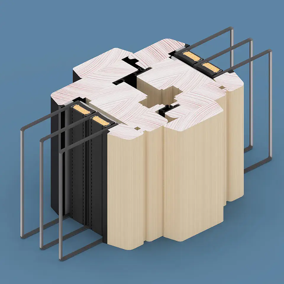 Stulpleisten aus Holz im Soft-Profil