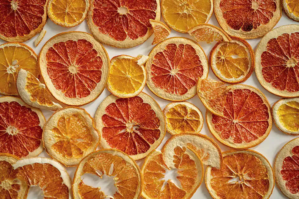 Getrocknete Orangen.